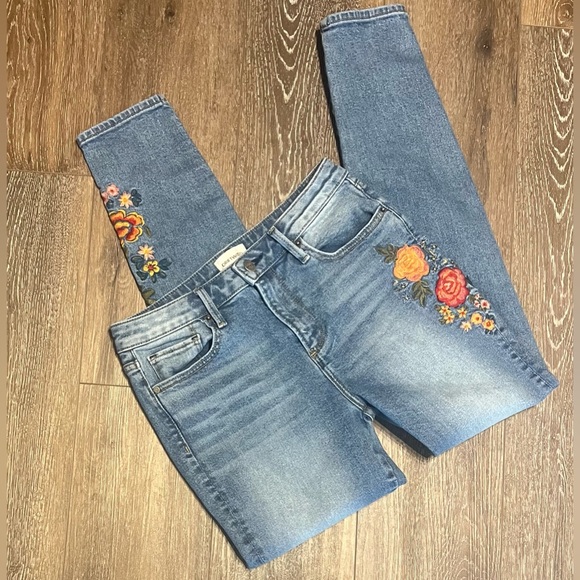DRIFTWOOD Jackie High-Rise Floral Skinny Jeans - Picture 1 of 8